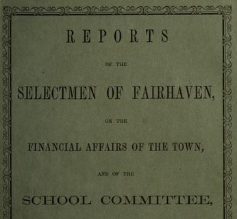 Town of Fairhaven Annual Report Cover Page