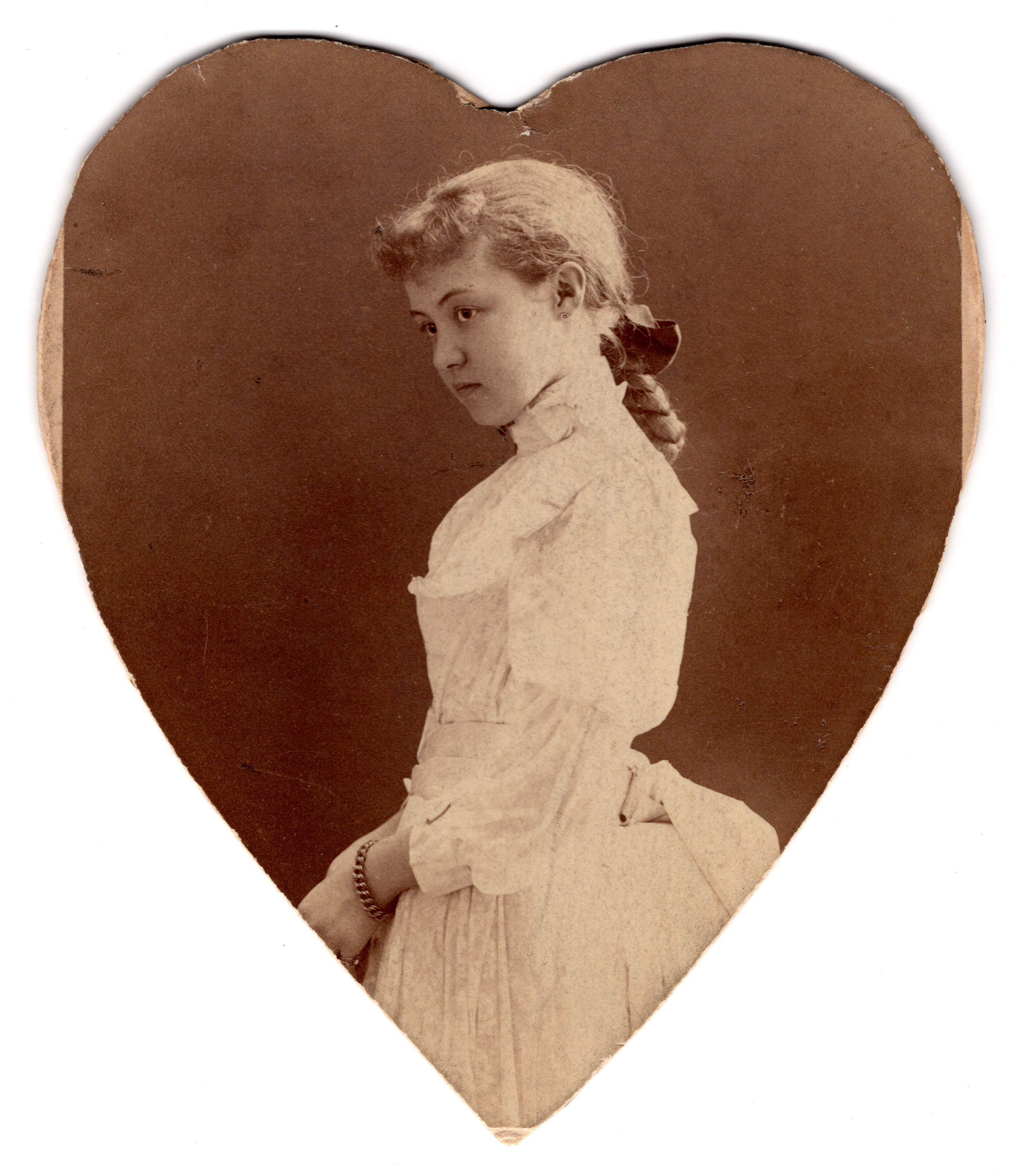 Photo of Millicent Rogers in a heart shape